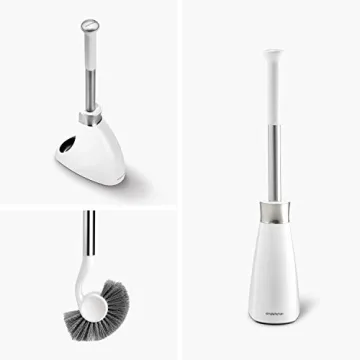 simplehuman Stainless Steel Toilet Brush with Caddy - Drip-Free