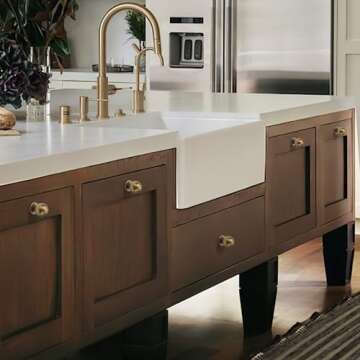 Dosoye 5 Pack 1 Inch (25mm) Diameter Round Solid Vintage Antique Brass Cabinet Knobs，Cabinet Pulls Knobs for Cabinets and Drawers,Ball Cabinet Knobs Cabinetry Hardware