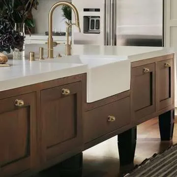 Dosoye 5 Pack 1 Inch (25mm) Diameter Round Solid Vintage Antique Brass Cabinet Knobs，Cabinet Pulls Knobs for Cabinets and Drawers,Ball Cabinet Knobs Cabinetry Hardware