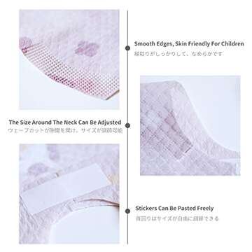 Leakproof Disposable Bibs for Toddlers - 60 Pack