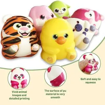 24 Pcs Party Favors Filled with Squishy Toys,Jumbo Slow Rising Squishies Toys,Soft Kawaii Animal Squishy Toys for Birthday Goodie Bag Stuffers,Pinata Stuffers,Classroom Prizes,Carnival Prizes
