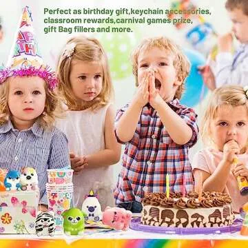 24 Pcs Party Favors Filled with Squishy Toys,Jumbo Slow Rising Squishies Toys,Soft Kawaii Animal Squishy Toys for Birthday Goodie Bag Stuffers,Pinata Stuffers,Classroom Prizes,Carnival Prizes