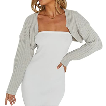 Stylish Sdencin Open Front Crop Cardigan for Women