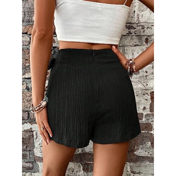 WDIRARA Women's Summer Mini Wrap Shorts Stylish and Comfortable