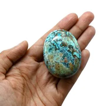 Chrysocolla Healing Palm Stone - Perfect Gift for All Ages