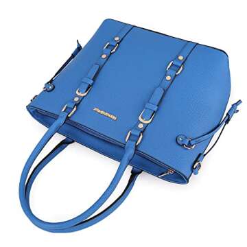 Montana West 3PCS Purses for Women Tote Bag and Wallet Set Shoulder Satchel Crossbody Bags Leather Handbag for Gift Travel Casual Work MWC3-C032WBL