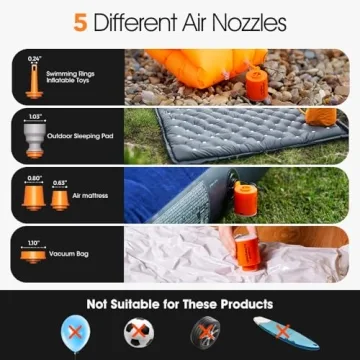 GIGA PUMP Portable Air Pump - Lightweight Inflation for Camping