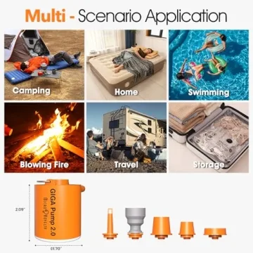 GIGA PUMP Portable Air Pump - Lightweight Inflation for Camping