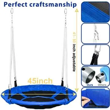 Sturdy JYGOPLA 500lbs Saucer Swing Set for Kids Outdoor Fun