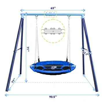 Sturdy JYGOPLA 500lbs Saucer Swing Set for Kids Outdoor Fun