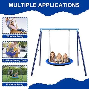 Sturdy JYGOPLA 500lbs Saucer Swing Set for Kids Outdoor Fun