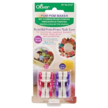 Clover Pom Pom Maker Set for Creative DIY Crafting