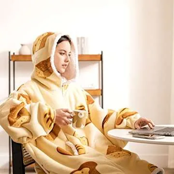 Sunolga Wearable Blanket Hoodie for All Ages