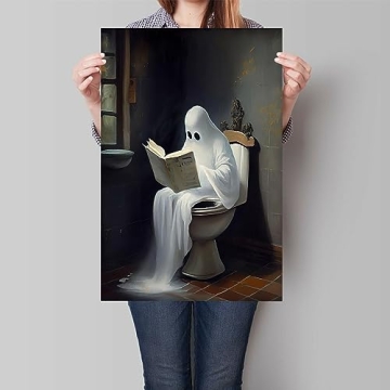 Wodkodnxy Cute Ghost Wall Art for Spooky Decor