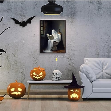 Wodkodnxy Cute Ghost Wall Art for Spooky Decor