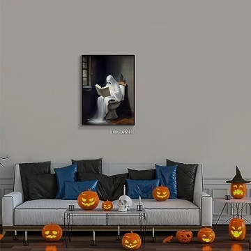 Wodkodnxy Cute Ghost Wall Art for Spooky Decor