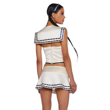 Dolls Kill Vintage Sailor Girl Costume for Women - Sucker Punch Inspired by Trickz N' Treatz - Large