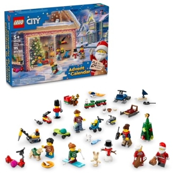 LEGO City 2024 Advent Calendar, Holiday Countdown Gift for Ages 5 and Up, 24 Surprises for Kids, Fun...