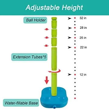 Liberry Adjustable T-Ball Set for Kids Sports Fun