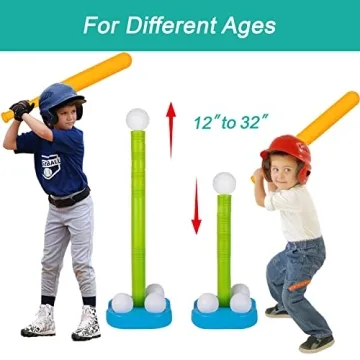 Liberry Adjustable T-Ball Set for Kids Sports Fun