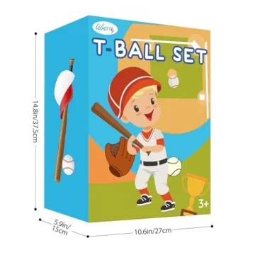 Liberry Adjustable T-Ball Set for Kids Sports Fun