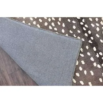 Wallard Antelope Cheetah Blue,Neutral,Grey,Mink Animal Contemporary Handmade 100% Woolen Area Rugs & Carpets (Mink, 10x8)