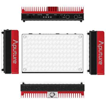 Aputure AL-MX, Amaran AL-M9 Upgrade Version 128 LED Bi-Color On-Camera Video Light, TLCI/CRI 95+, 2800-6500K Adjustable, 3200lux@0.3m Booster Mode, Aircraft-Grade Aluminum Body