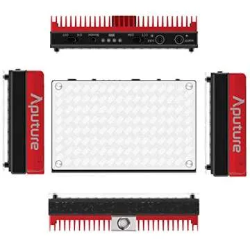 Aputure AL-MX, Amaran AL-M9 Upgrade Version 128 LED Bi-Color On-Camera Video Light, TLCI/CRI 95+, 2800-6500K Adjustable, 3200lux@0.3m Booster Mode, Aircraft-Grade Aluminum Body