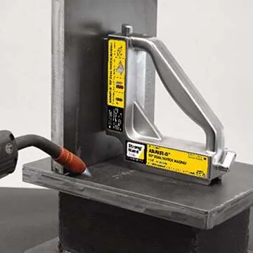 Strong Hand Tools Adjust-O 90° Dual Switch Magnetic Fabrication Square - On/Off Switch - 120 LBS Pu...