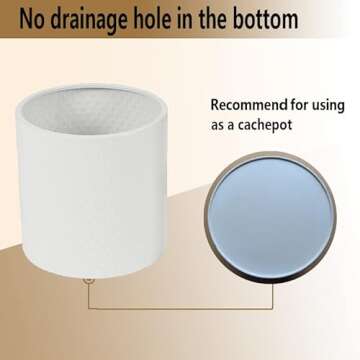 LuxenHome Planters for Indoor Plants, Set of 2 Indoor Plant Pots, White Planter with Gold Metal Stand, Luxury Flower Pots for Indoor Plants, Large Floor Plant Pot for Indoor Plants, NOT Waterproof