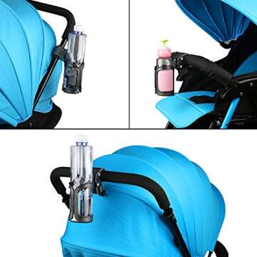 Accmor Stroller Cup Holder | 360° Rotatable for Strollers and Bikes