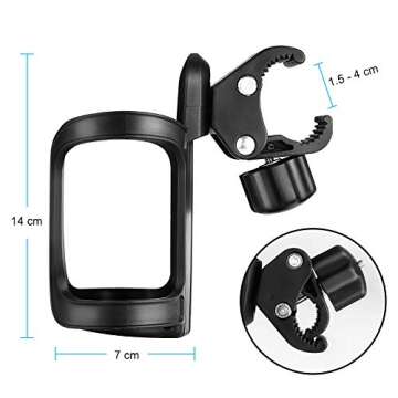 Accmor Stroller Cup Holder | 360° Rotatable for Strollers and Bikes