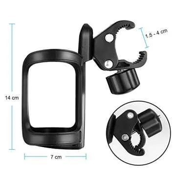 Accmor Stroller Cup Holder | 360° Rotatable for Strollers and Bikes