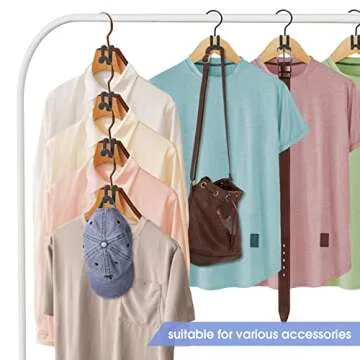 Besslly 100Pcs Clothes Hanger Connector Hooks, Plastic Space Saving Heavy Duty Hanger Extender Clips for Closet Organizers, Black