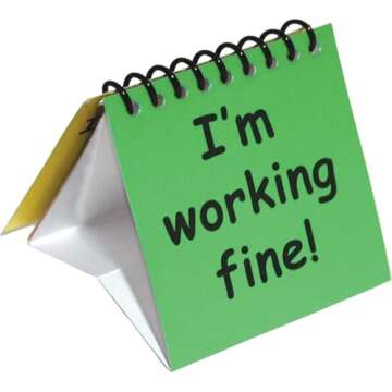 Really Good Stuff "I Need Help" Mini Flip Chart Signs for Students - Set Of 12 - Classroom Managemen...