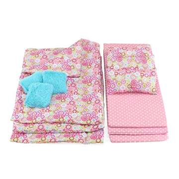 Emily Rose Doll Clothes 18 Inch Doll Furniture Bed Accessories Toy Gift Set for Kids Girls | 18" Doll Triple Bunkbed Bunk - Clothing Storage & Doll Bedding | Fits 14"-19" Dolls - Stuffed Animals