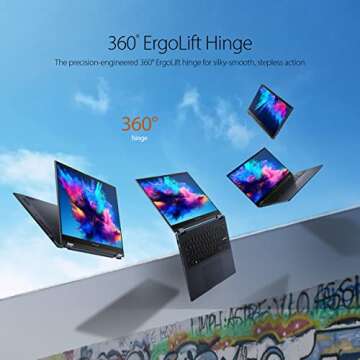 ASUS Vivobook S 14 Flip 14â€ WUXGA 16:10 touch, AMD Ryzen 5 5600H CPU, 8GB RAM, 512GB SSD, NumberPad, FingerPrint, Windows 11 Home, Quiet Blue, TN3402QA-AS54T