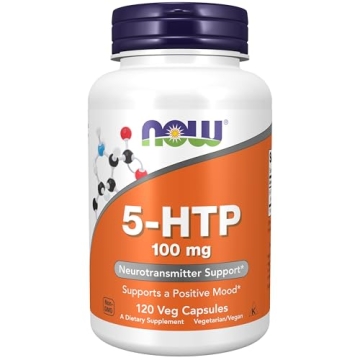 NOW Foods Supplements, 5-HTP (5-hydroxytryptophan) 100 mg, Neurotransmitter Support*, 120 Veg Capsul...