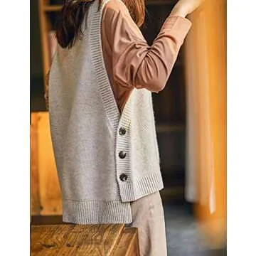Stylish Knit Sweater Vest for Women - HangNiFang