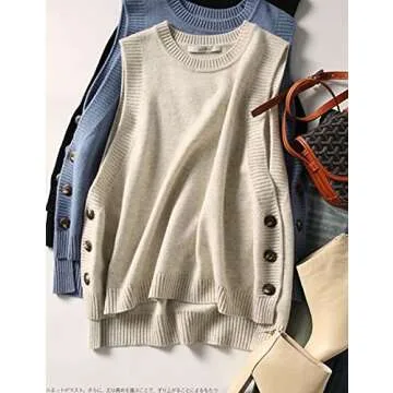 Stylish Knit Sweater Vest for Women - HangNiFang