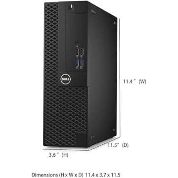 Dell Optiplex 3050 SFF PC Desktop, Quad Core i5-7500 3.4GHz up to 3.8GHz, 1TB SSD, 16GB DDR4, Keyboa...