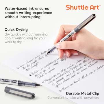 Shuttle Art 25 Pack Fine Point Roller Ball Pens