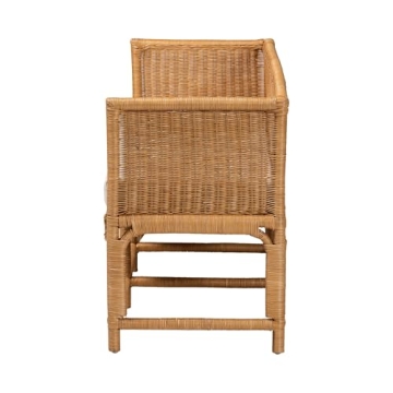Chic Bali Seranay Rattan Accent Bench Perfect for Nooks