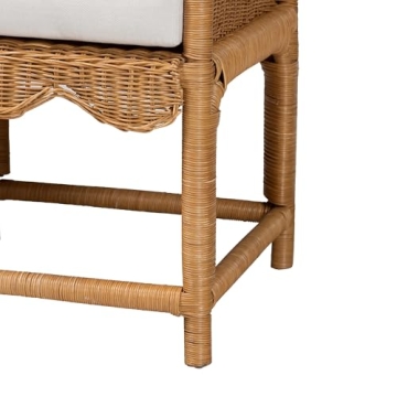 Chic Bali Seranay Rattan Accent Bench Perfect for Nooks