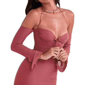 Madjtlqy Sexy Sleeveless Cutout Maxi Dress for Women