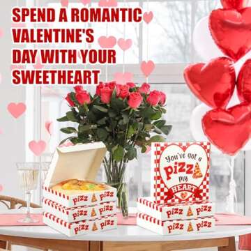 Fullhawl 50 Pcs Valentines Heart Mini Pizza Box Square Cardboard Pizza Box Small Cookie Boxes for Valentine Celebrations Party Favors Birthdays Weddings,(3.54 x 3.54 x 0.78 Inches)