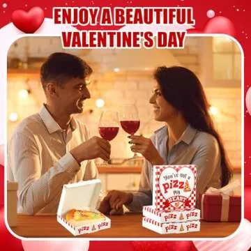 Fullhawl 50 Pcs Valentines Heart Mini Pizza Box Square Cardboard Pizza Box Small Cookie Boxes for Valentine Celebrations Party Favors Birthdays Weddings,(3.54 x 3.54 x 0.78 Inches)