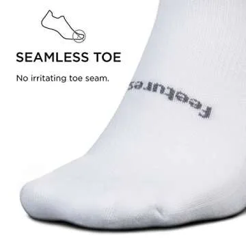 Feetures High Performance Max Cushion Quarter Sock for Women & Men - Moisture-Wicking Athletic Socks - Old White - S (1 Pair)