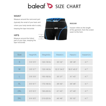 BALEAF Men's 3D Padded Bike Shorts Cycling Comfort