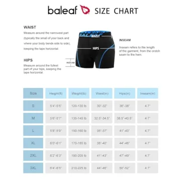 BALEAF Men's 3D Padded Bike Shorts Cycling Comfort